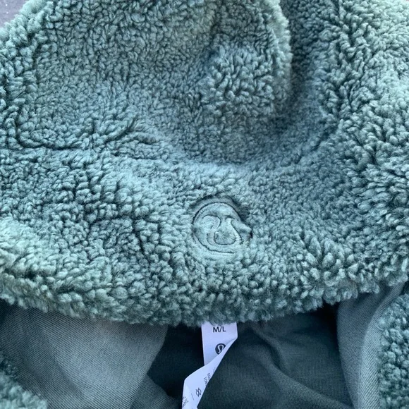 Lululemon Women's Scuba Oversized Half-Zip Fleece Hoodie in Smoked Spruce BNWT - Picture 3 of 10